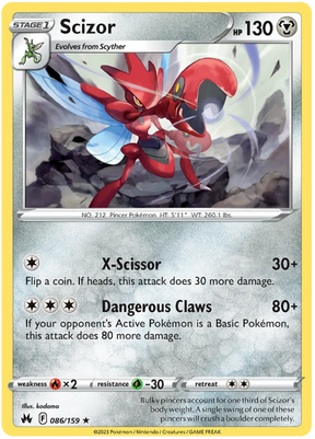 Scizor Crown Zenith Pokemon Card Single