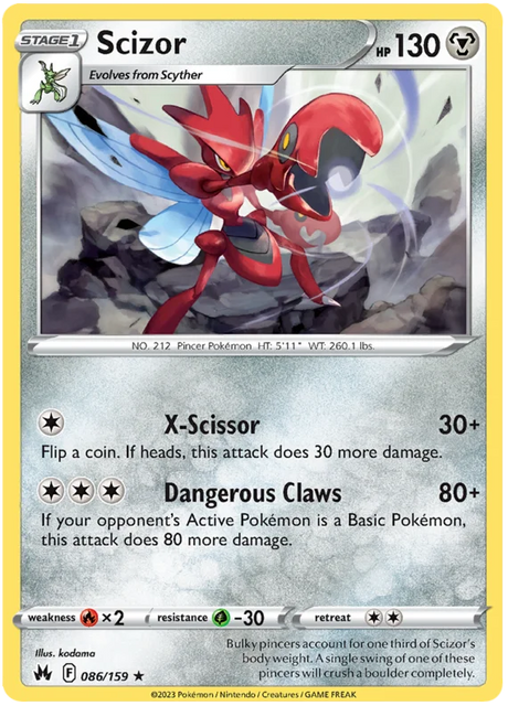 Scizor Crown Zenith Pokemon Card Single