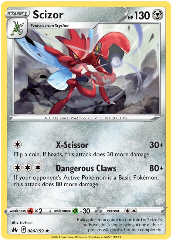 Scizor Crown Zenith Pokemon Card Single