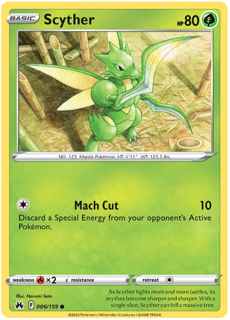 Scyther Crown Zenith Pokemon Card Single