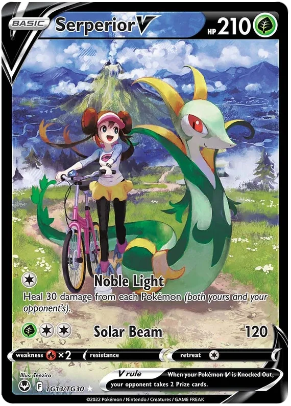 Serperior V Silver Tempest Pokemon Single TG13/TG30
