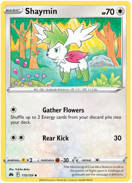 Shaymin Crown Zenith Pokemon Card Single