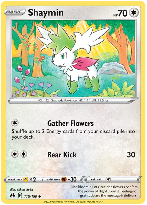 Shaymin Crown Zenith Pokemon Card Single