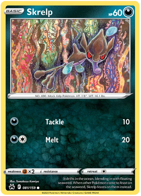 Skrelp Crown Zenith Pokemon Card Single