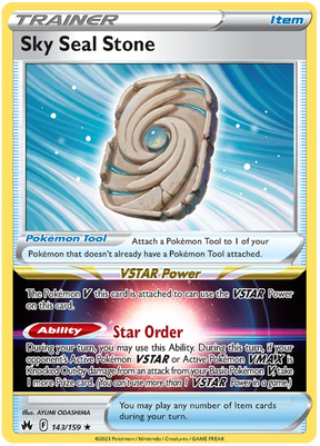 Sky Seal Stone Crown Zenith Pokemon Card Single