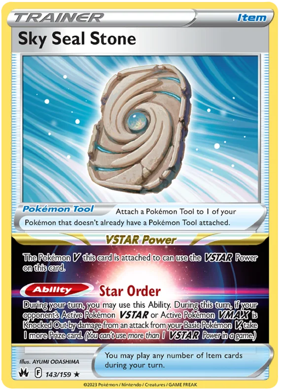 Sky Seal Stone Crown Zenith Pokemon Card Single