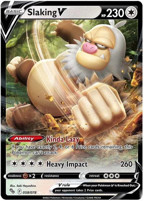 Slaking V Pokemon GO Card Singles 058/078