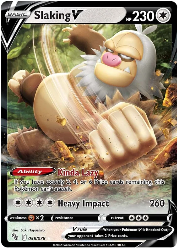 Slaking V Pokemon GO Card Singles 058/078