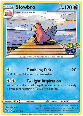 Slowbro Pokemon GO Card Singles 020/078