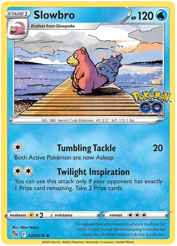 Slowbro Pokemon GO Card Singles 020/078