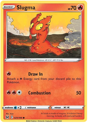 Slugma Lost Origin Pokemon Single Card 021/196