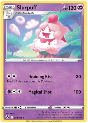 Slurpuff Silver Tempest Pokemon Single 084/195