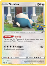 Snorlax Pokemon GO Card Singles 054/078