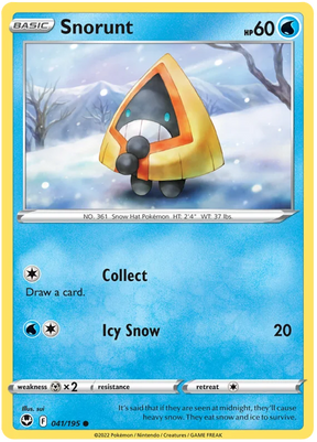 Snorunt Silver Tempest Pokemon Single 041/195