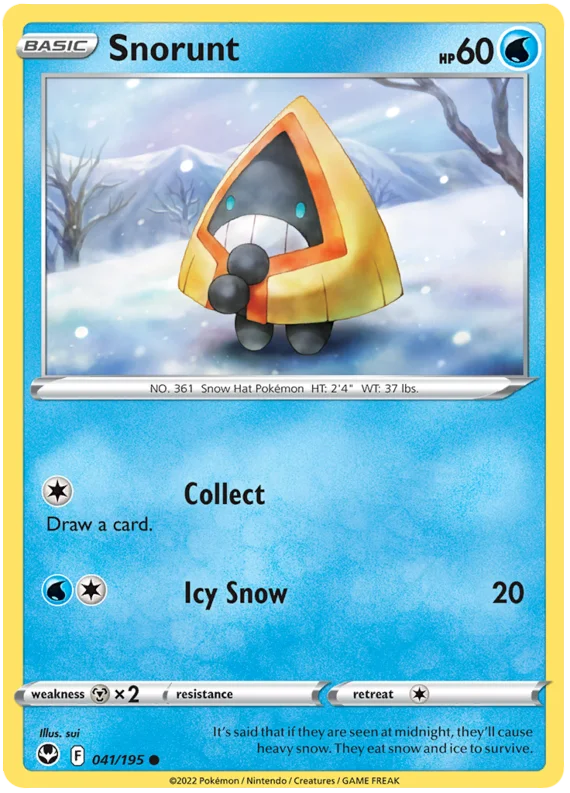 Snorunt Silver Tempest Pokemon Single 041/195