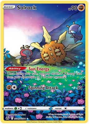 Solrock Crown Zenith Galarian Gallery Pokemon Card Single