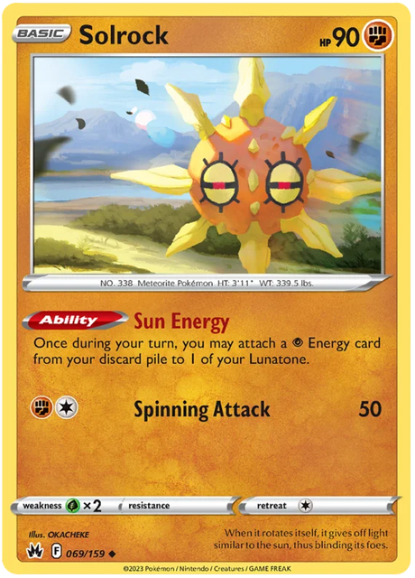 Solrock Crown Zenith Pokemon Card Single
