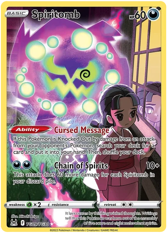 Spiritomb Lost Origin Trainer Gallery Pokemon Single Card TG09/TG30