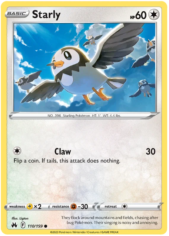 Starly Crown Zenith Pokemon Card Single