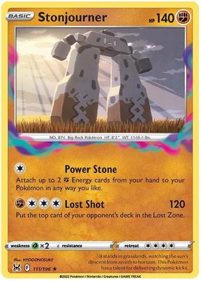 Stonjourner Lost Origin Pokemon Single Card 111/196