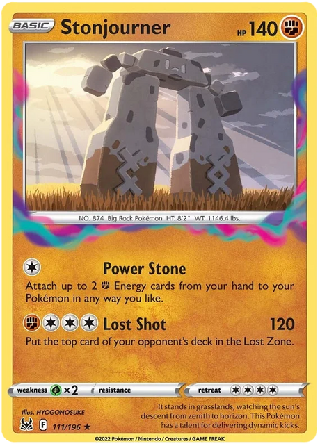 Stonjourner Lost Origin Pokemon Single Card 111/196