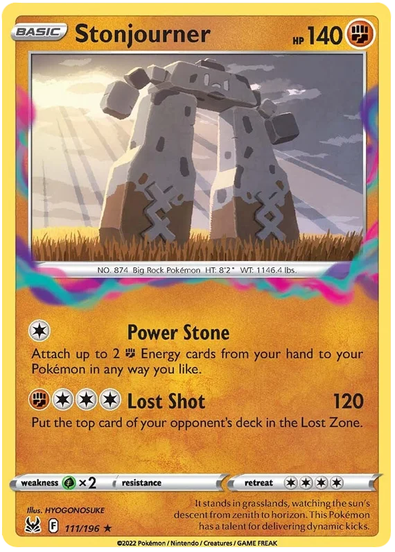 Stonjourner Lost Origin Pokemon Single Card 111/196