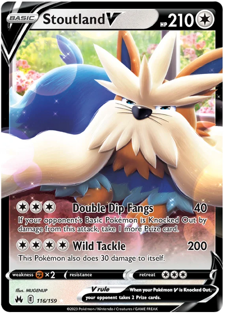 Stoutland V Crown Zenith Pokemon Card Single