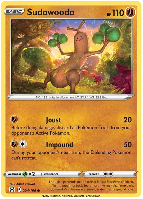 Sudowoodo Lost Origin Pokemon Single Card 094/196