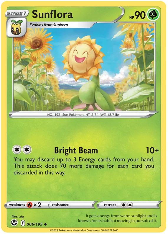 Sunflora Silver Tempest Pokemon Card Single