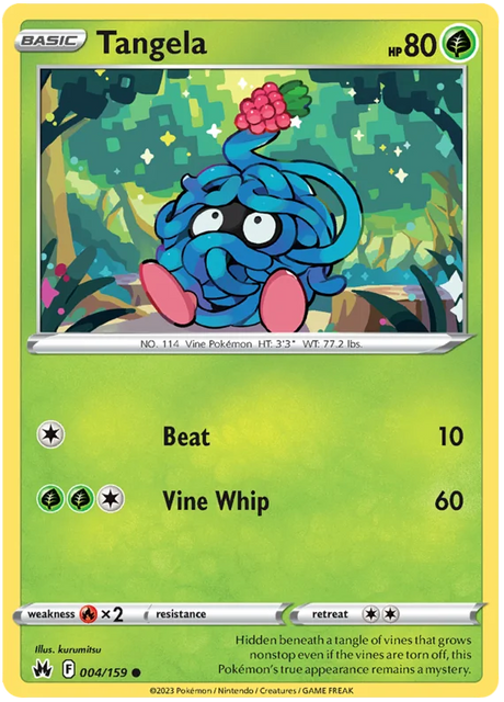 Tangela Crown Zenith Pokemon Card Single