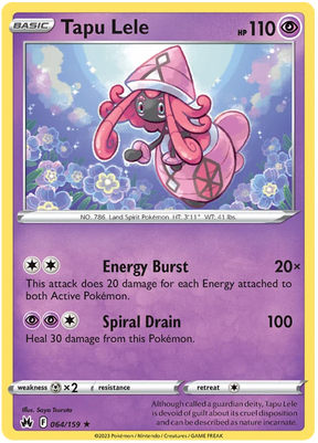 Tapu Lele Crown Zenith Pokemon Card Single