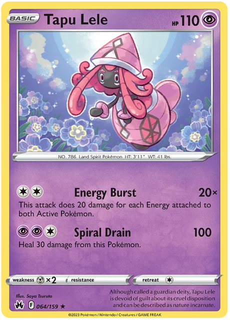 Tapu Lele Crown Zenith Pokemon Card Single