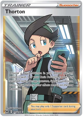 Thorton (Full Art) Lost Origin Pokemon Single Card 195/196