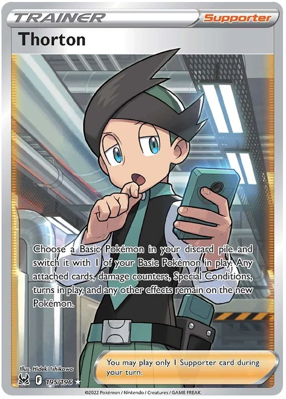 Thorton (Full Art) Lost Origin Pokemon Single Card 195/196