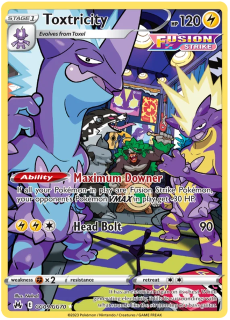 Toxtricity Crown Zenith Galarian Gallery Pokemon Card Single