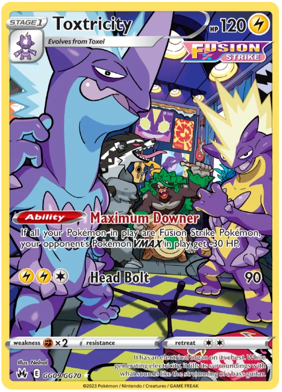 Toxtricity Crown Zenith Galarian Gallery Pokemon Card Single