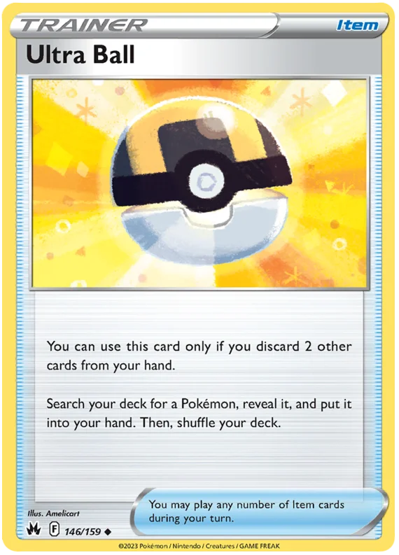 Ultra Ball Crown Zenith Pokemon Card Single
