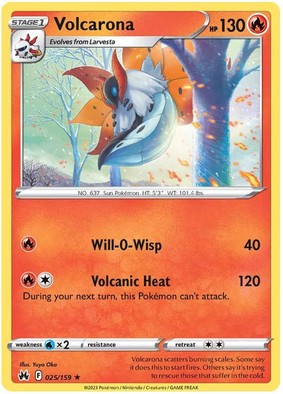 Volcarona - Crown Zenith Pokemon Card Single 025/159 Favorite Hobby Volcarona - Crown Zenith Pokemon Card Single 025/159 Favorite Hobby