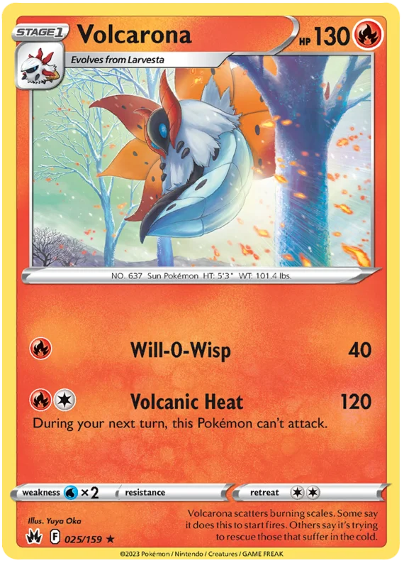 Volcarona Crown Zenith Pokemon Card Single