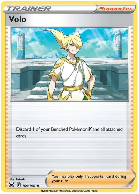 Volo Lost Origin Pokemon Single Card 169/196