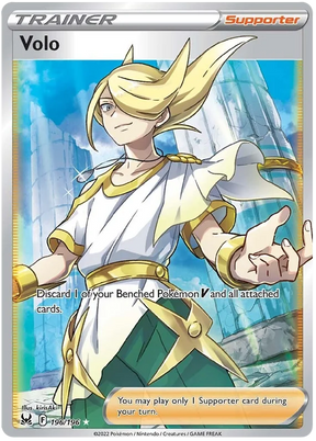 Volo (Full Art) Lost Origin Pokemon Single Card 196/196