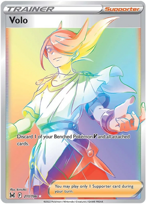 Volo (Secret) Lost Origin Pokemon Single Card 211/196