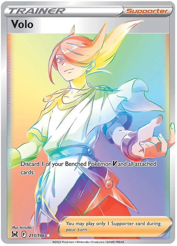 Volo (Secret) Lost Origin Pokemon Single Card 211/196