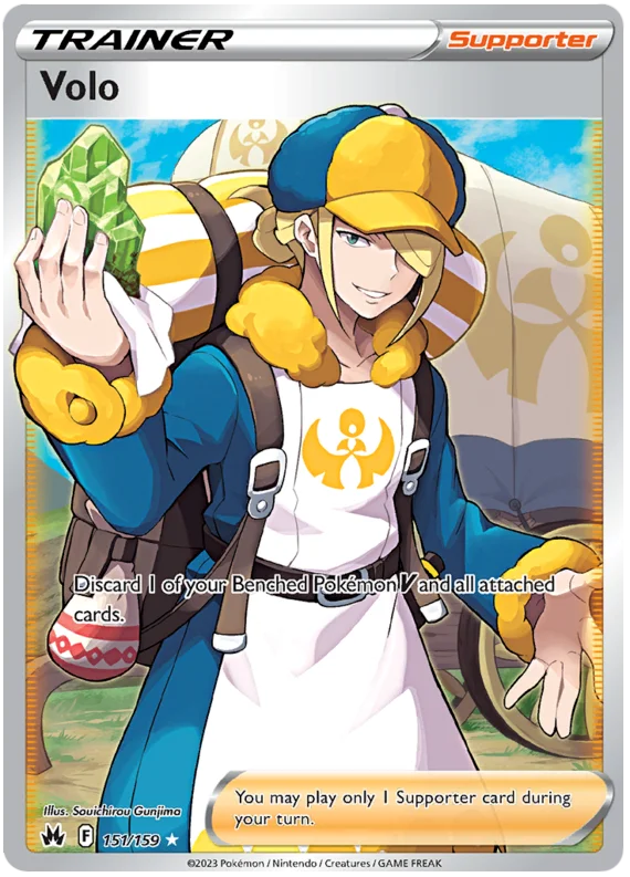 Volo Full Art Crown Zenith Pokemon Card Single