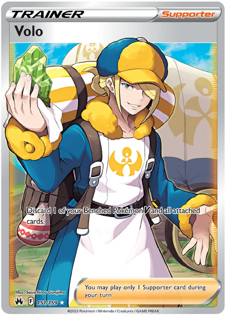 Volo Full Art Crown Zenith Pokemon Card Single
