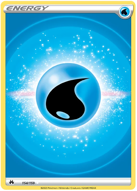 Water Energy Textured Full Art Crown Zenith Pokemon Card Single