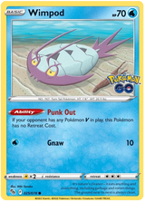 Wimpod Pokemon GO Card Singles 025/078