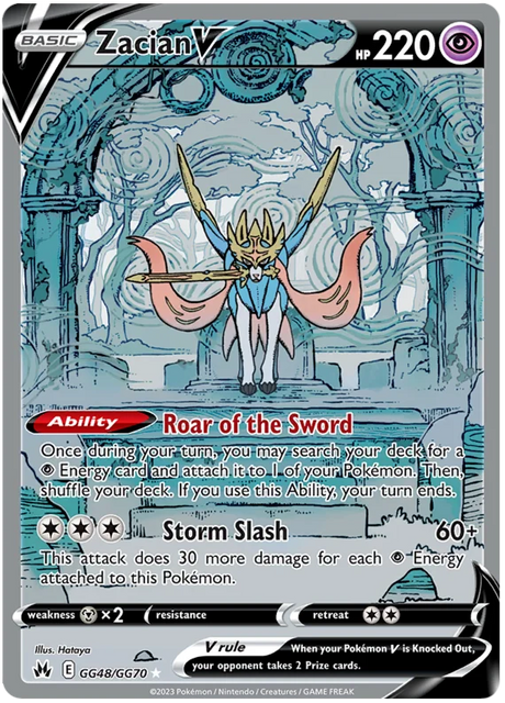 Zacian V Crown Zenith Galarian Gallery Pokemon Card Single