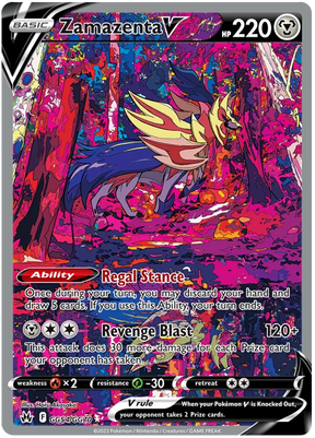 Zamazenta V Crown Zenith Galarian Gallery Pokemon Card Single