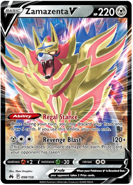 Zamazenta V Crown Zenith Pokemon Card Single